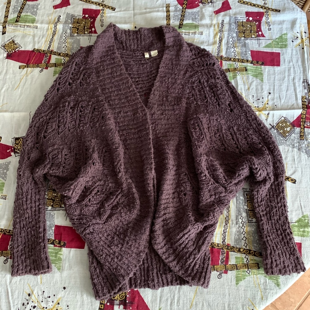 Anthropologie Moth raglan sleeve sweater jacket